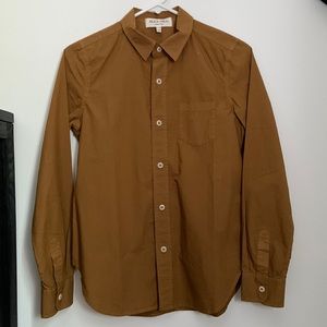 Alex Mill Pocket Shirt Golden Khaki  Button Front Top XS Cotton NWOT